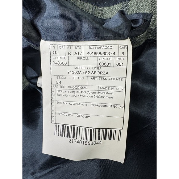 Boglioli Wool & Cashmere Sport Coat Size 48 (EU Size 58) Green Plaid Italy - Picture 5 of 11
